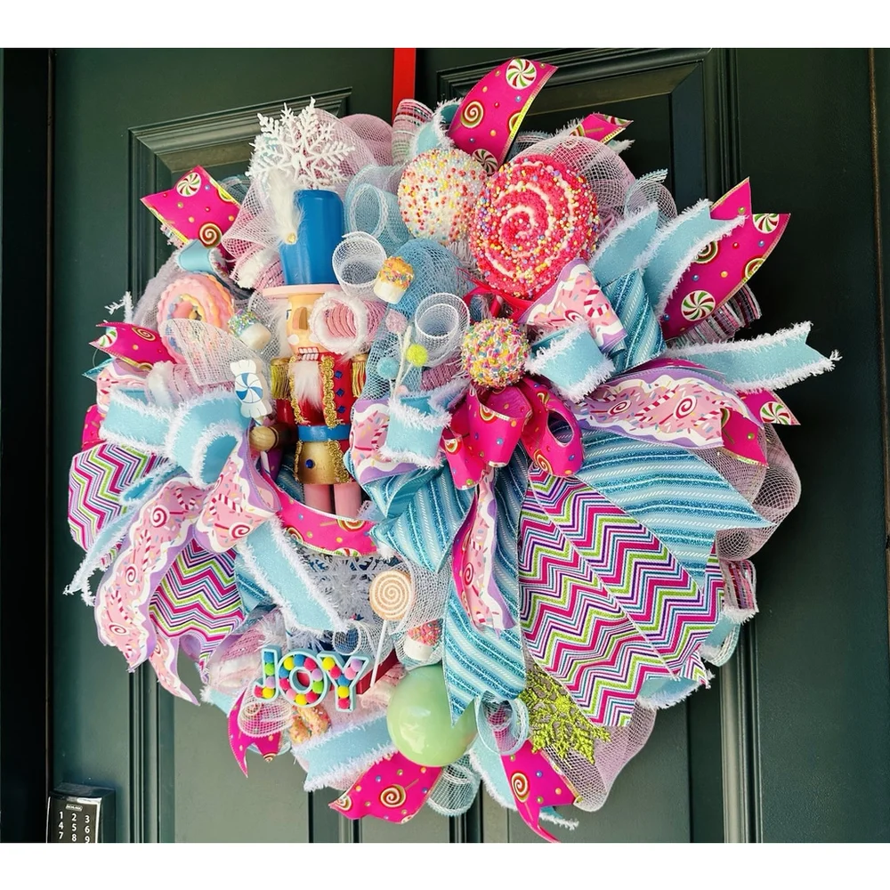 Candyland Wreath, nutcracker wreath, candyland decor Decor, nutcracker decor